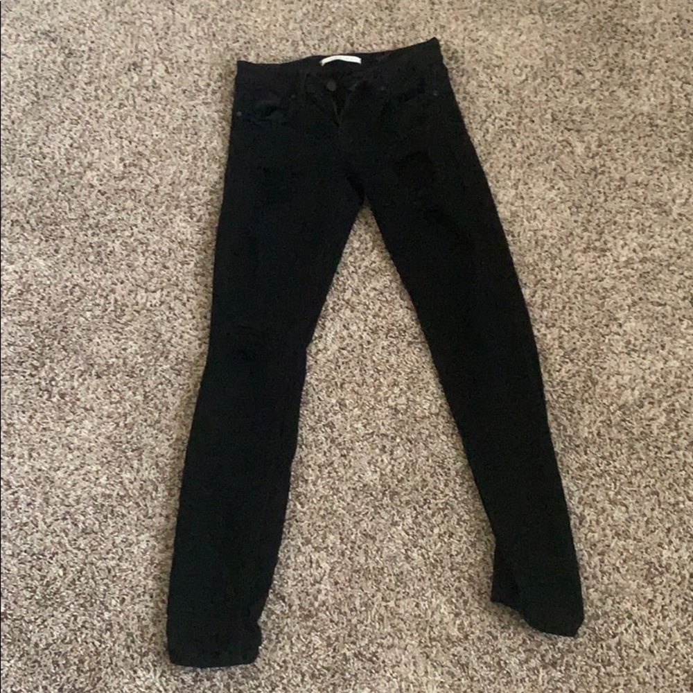 High rise black jeans